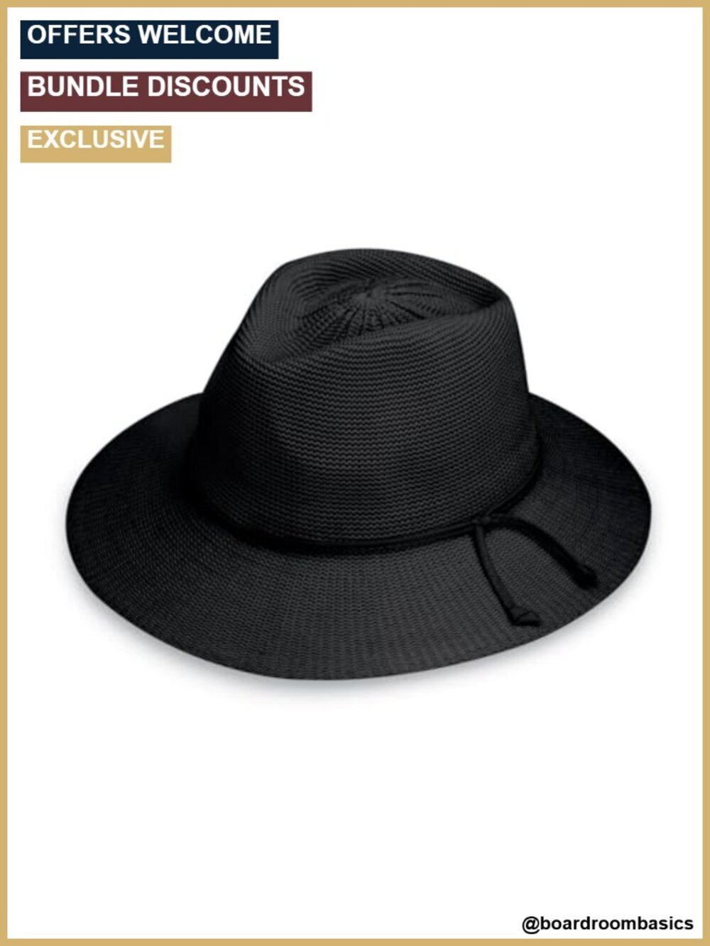 Women's UPF 50+ Poly-Straw Fedora Sun Hat w/ 3" Brim - Packable Travel